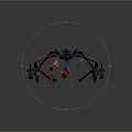 Modern wheel hub train hub assembly train hub structure 3d model