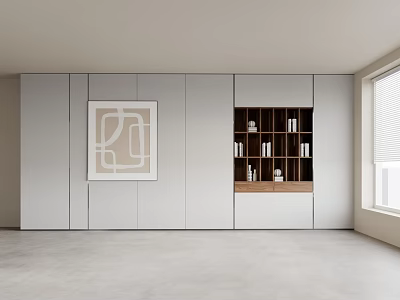 Cabinet Wardrobe Bookcase Decorative Cabinet Decorative Painting Hanging Painting Book Locker Entrance Cabinet Wall Cabinet 3d model