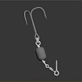 Metal Three Claw Sculpture Carving With Cylindrical Base And Chain Design
