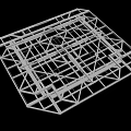 Square Grid Metal Frame Engineering Structure Model With Detailed Design