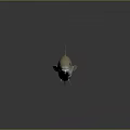 3D Modeled Fish With Light Brown Body White Underbelly Fins Eyes Whiskers Gray Background Reflection
