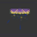 Stage Setup With Yellow Lights Green Background 2024 Text And Person Center