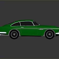 Green Vintage Sports Car With Classic Design And Sleek Shiny Exterior