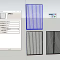 Dynamic screen door anti-theft invisible indoor partition door 3d model