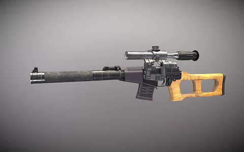 Modern VSS Sniper Rifle Automatic Rifle Precision Shooter Rifle 3d model