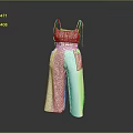 Women's Plaid Camisole And White Wide Leg Pants Casual Clothing Set
