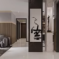 Modern Living And Dining Area With Sofa Coffee Table TV Wall And Dining Table