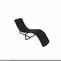 Modern Black Leather Chaise Lounge With Sleek Metal Frame Design