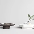 Modern coffee table simple coffee table combination 3d model