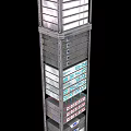 Professional Server Rack with Multiple Drawers and Cable Management for Computer Data Storage