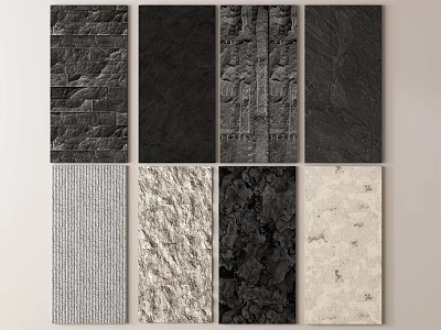 Stone Wood Texture Samples With Various Patterns For Interior Design Projects 3d model