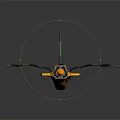 Camouflage Winged Flying Drone With Yellow Body And Aerodynamic Structure