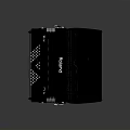 Black Portable Multifunctional Device With Control Panel Display Buttons And Ports