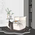Modern Lazy Sofa Caterpillar Sofa 3d model