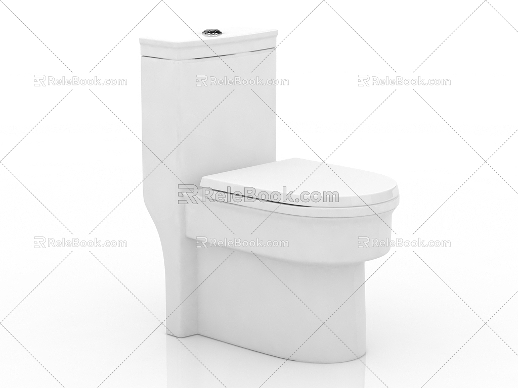 Modern toilet seat 3d model