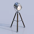 Modern Downlight Spotlight With Tripod Stand Metal And Wooden Design For Home Lighting