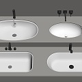 wash basin wash basin faucet 3d model