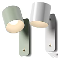 Green and White Modern Minimalist Wall Mounted Lamps Illuminated on Wall Lighting Fixture