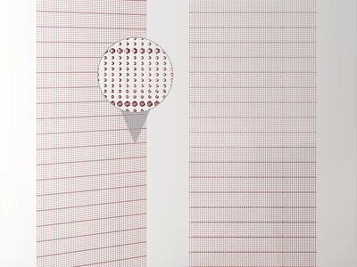 Modern Room Divider With Grid Lines And Red Accent Patterns On White Background 3d model