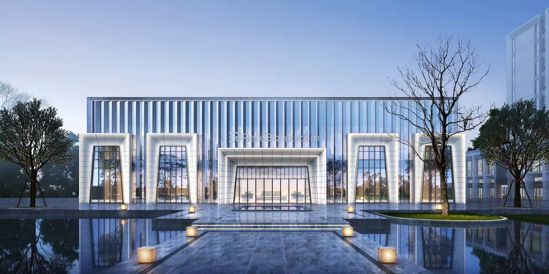 Modern Sales Office Building Simple Sales Department Club 3d model