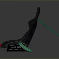 Airplane Seat Design Featuring Sparco Black Frame Red Cushion And Green Seatbelts