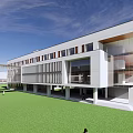 Modern Teaching Building School 3d model