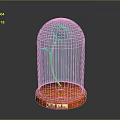 Pink Rose Under Glass Dome With Wooden Base And Golden Plaque