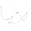 Sleek Modern Chandelier With Flowing Curved Metal Lines For Contemporary Interior Design