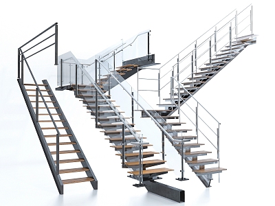 Modern Stairs Iron Stairs 3d model