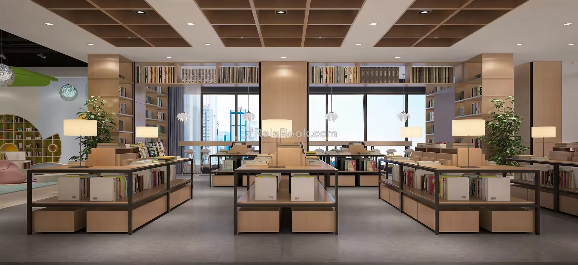 Modern Bookstore 3d model