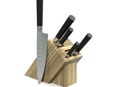 Kitchen Supplies Kitchenware Knives Combination 3d model