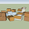 Express Cartons Box 3d model