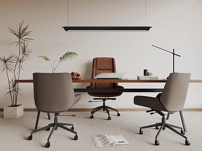 modern office desk and chair model