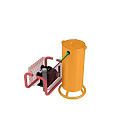 Air respirator explosion proof inflator industrial animation 3d model