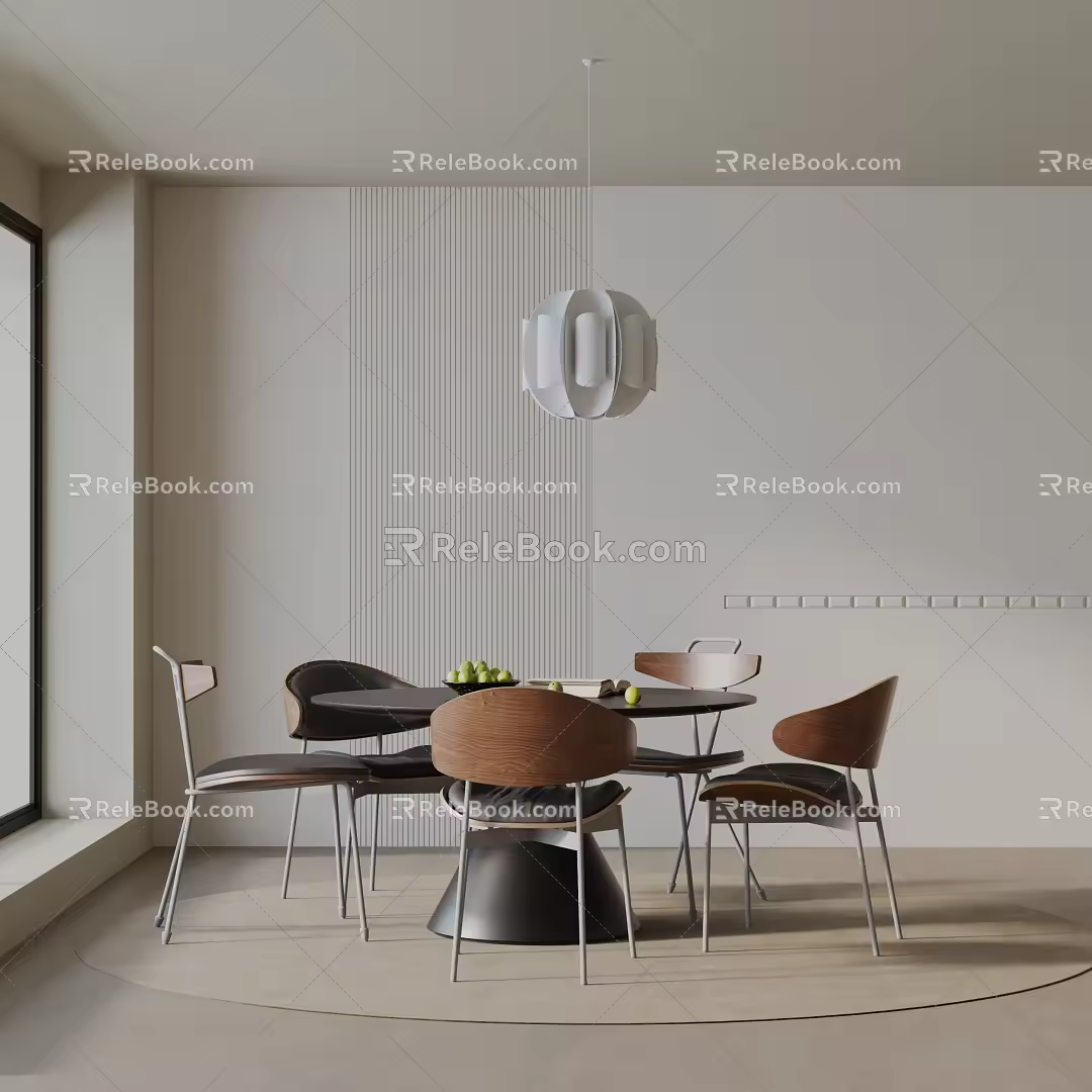 Modern table combination 3d model