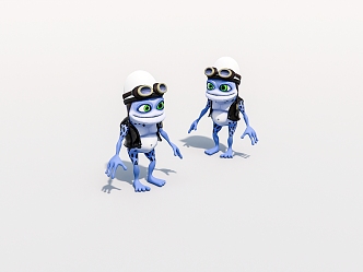 Anime Character Cartoon Humanoid Frog 3d model