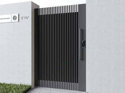 Modern Gate Patio Door 3d model