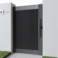 Modern Gate Patio Door 3d model