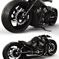 Modern Black Cruiser Motorcycle With Large Wheels Stylish Design Engine Details And Leather Seat