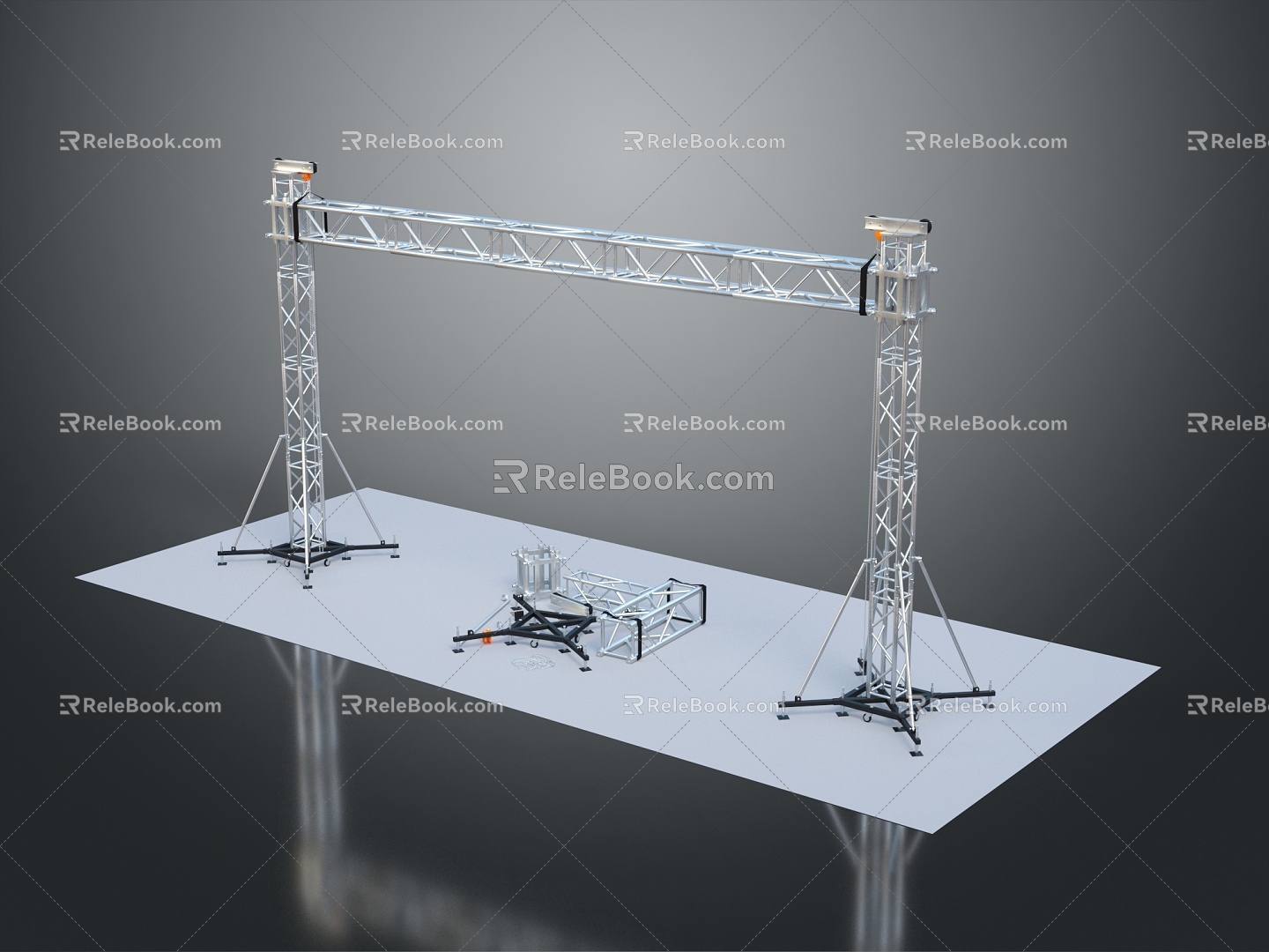 Iron Frame Performance Stage Iron Frame Storage Rack Large Iron Frame Iron Frame House Factory Industrial Iron Frame Iron Ladder 3d model