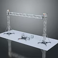 Iron Frame Performance Stage Iron Frame Storage Rack Large Iron Frame Iron Frame House Factory Industrial Iron Frame Iron Ladder 3d model