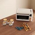 French Microwave Oven Coffee Cookies 3d model