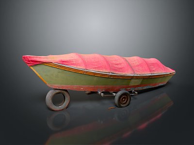 Modern Boat Small Boat Small Wooden Boat Fishing Boat Speedboat 3d model