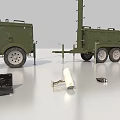 Industrial Telecommunication Equipment With Mobile Antenna Tower Satellite Dish And Trailer Units