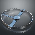 Effective Metal Circular Mousetrap With Serrated Edges Spring Mechanism And Pedal