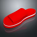 Red Casual Slippers With White Stripes Lightweight Comfortable Design Everyday Wear