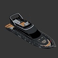 Yacht with interior 3d model