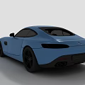 Blue Mercedes Two Door Sports Car With Modern Design Black Wheels And Sleek Body
