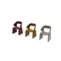 Modern Accent Chair With Curved Armrests And Velvet Upholstery In Multiple Colors