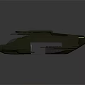 Futuristic Military Aircraft In Olive Green With Sleek Cockpit And Weapon Systems